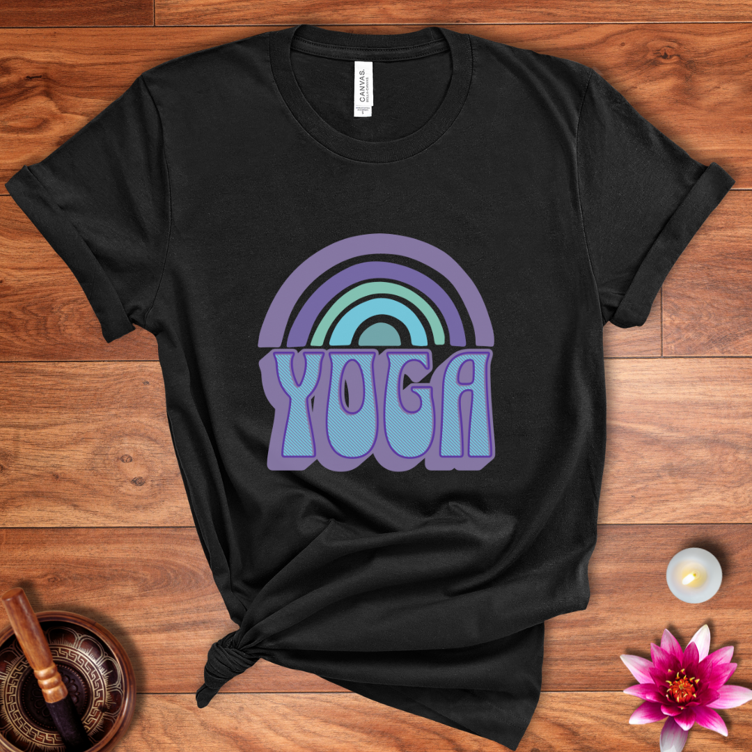 Rainbow yoga shirt